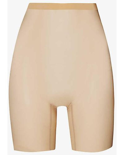 Wolford Semi-sheer High-rise Stretch-tulle Shorts - Natural