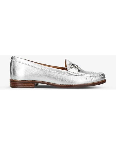 Carvela Kurt Geiger Click 2 Chain-embellished Leather Loafers - White