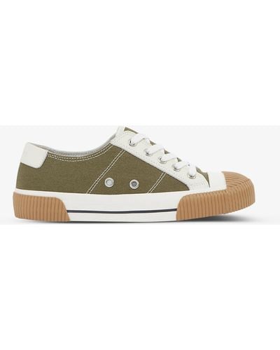 The Kooples Panelled Low-top Canvas And Leather Sneakers - Multicolour
