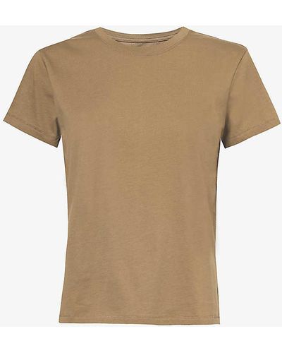 FRAME Fitted Cotton-jersey T-shirt - Natural
