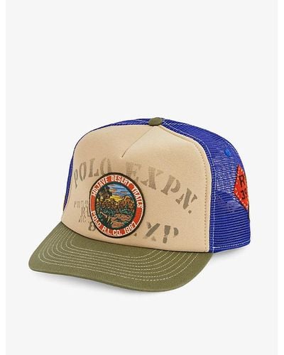 Polo Ralph Lauren Patch-embroidered Curved-peak Woven Baseball Cap - Green