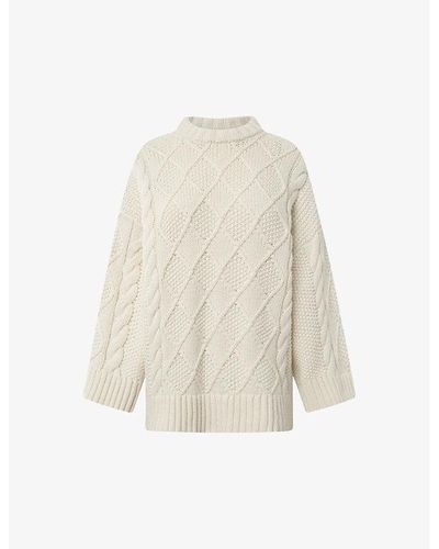 Nué Notes Charlie Cabel-knit Cotton-blend Sweater - White