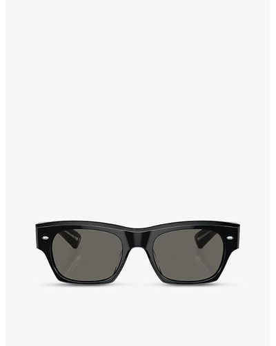Oliver Peoples Ov5514su Kasdan Rectangular-frame Acetate Sunglasses - Gray