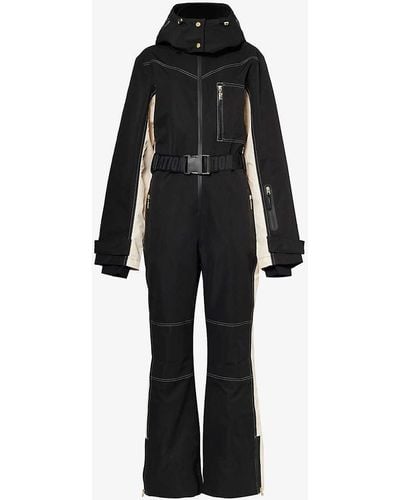 P.E Nation Summit Hooded Recycled-polyester Ski Suit - Black