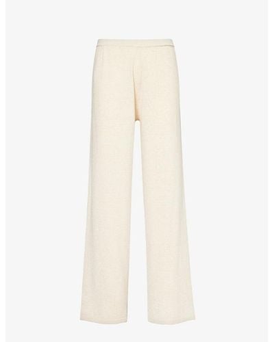 4th & Reckless Chloe Wide-leg Knitted Pants - Natural