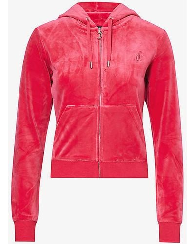 Juicy Couture Robertson Logo-embroidered Velour Hoody