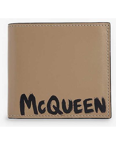 Alexander McQueen Brand-print Leather Wallet - White