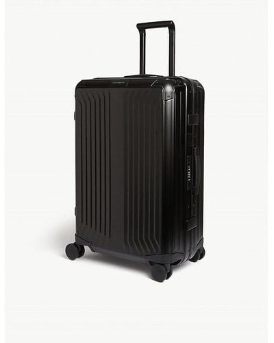 Samsonite Lite-box Alu Spinner Hard Case 4 Wheel Cabin Suitcase 69cm - Black