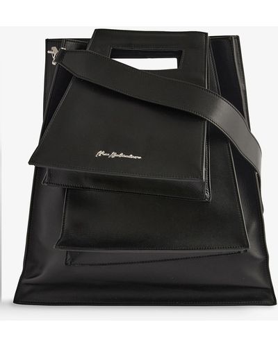 Han Kjobenhavn Stack Leather Tote Bag - Black