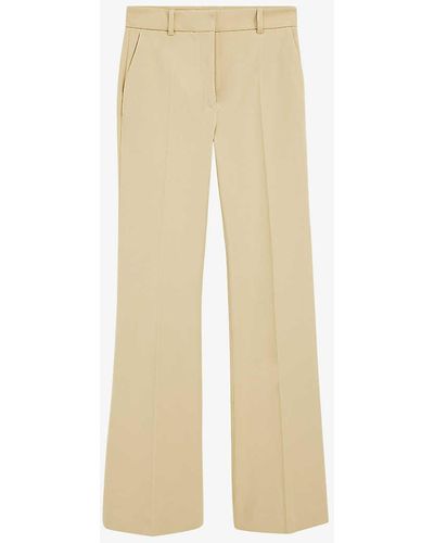 JOSEPH Tafira Flared-leg Mid-rise Stretch-woven Trousers - Natural