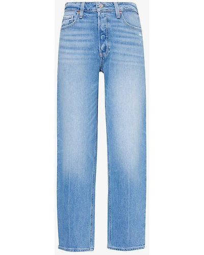 PAIGE Alexis Barrel-leg High-rise Jeans - Blue