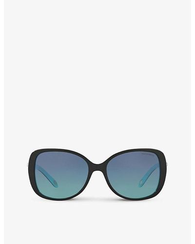 Tiffany & Co. Tf4121b Square-frame Acetate Sunglasses - Blue