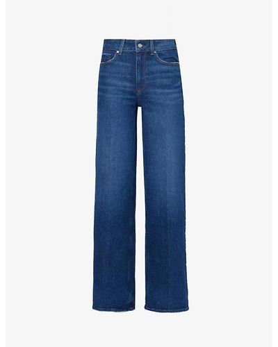 PAIGE Sasha Straight-leg Mid-rise Stretch-organic-denim Jeans - Blue