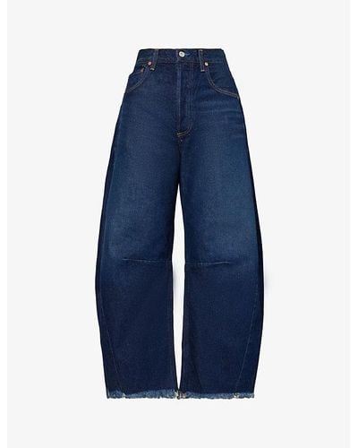 Citizens of Humanity Horseshoe Wide-leg Mid-rise Jeans - Blue