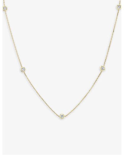 Vrai Bezel 14ct Yellow Gold And 0.5ct Brilliant-cut Lab-grown Diamond Necklace - Natural