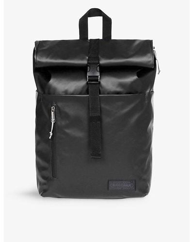 Eastpak Roll Up Logo-patch Shell Backpack - Black