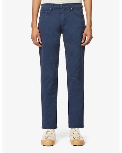 PAIGE Federal Slim-fit Straight-leg Stretch-cotton Jeans - Blue