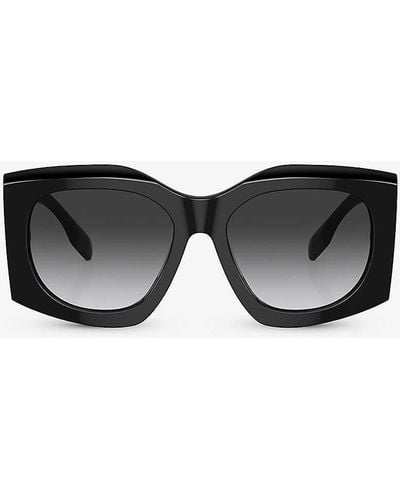 Burberry Be4388u Madeline Cat-eye-frame Acetate Sunglasses - Black