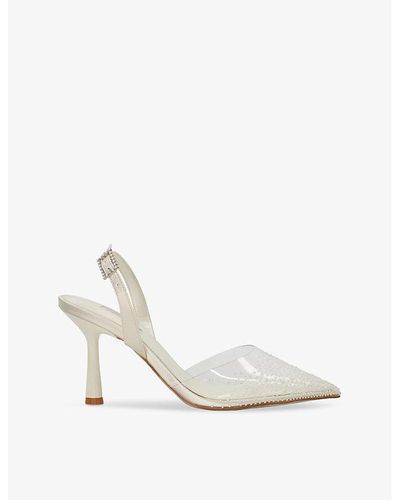 Dune Bridal Divinely Pvc Slingback Courts - White