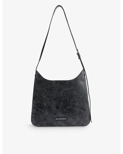 Acne Studios Platt Detachable-mirror Leather Shoulder Bag - Black
