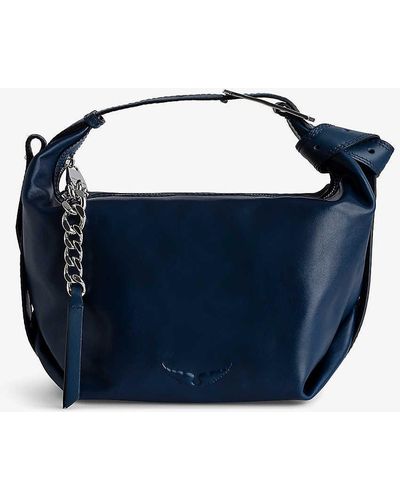 Zadig & Voltaire Le Cecilia Chain-detail Leather Shoulder Bag - Blue
