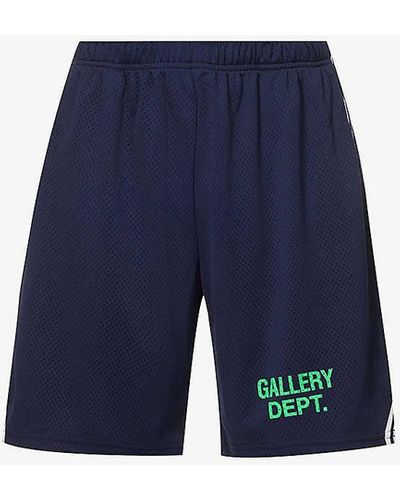 GALLERY DEPT. Venice Logo-print Relaxed-fit Woven Shorts - Blue