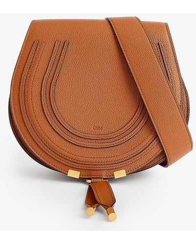 Chloé Marcie Leather Cross-body Bag - Brown