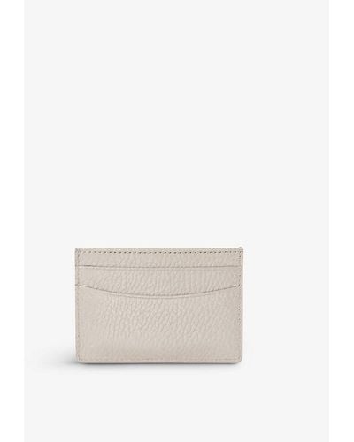 Mintapple Top Grain Leather Card Holder - White