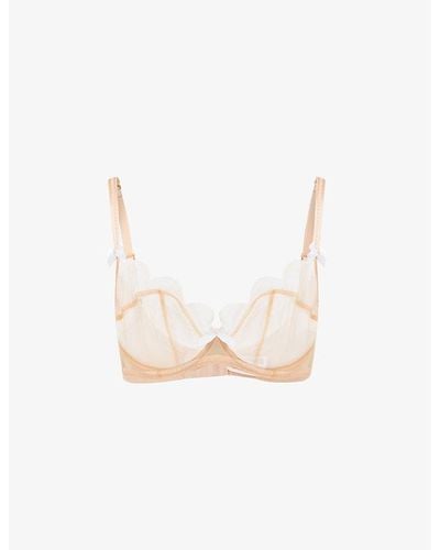 Agent Provocateur Lorna Soft-cup Embroidered Mesh Underwired Bra - Multicolor