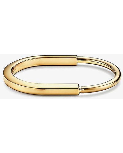 Tiffany & Co. Lock 18ct Yellow-gold Bangle Bracelet X - Natural