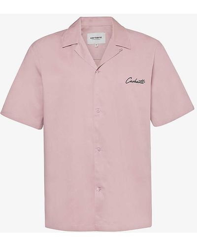 Carhartt Delray Short-sleeve Relaxed-fit Woven Shirt - Pink