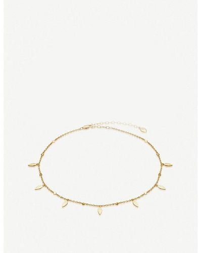 Missoma Leaf 18ct Yellow -plated Vermeil Sterling-silver Choker Necklace - Natural