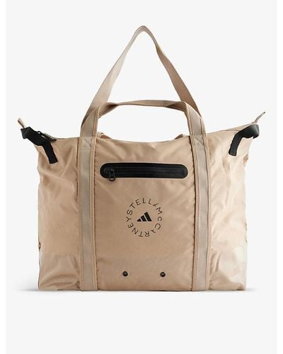 adidas By Stella McCartney Logo-print Recycled-polyester Tote Bag - Natural