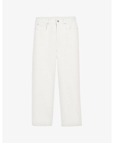Claudie Pierlot Pacquito High-rise Straight-fit Stretch-denim Jeans - White