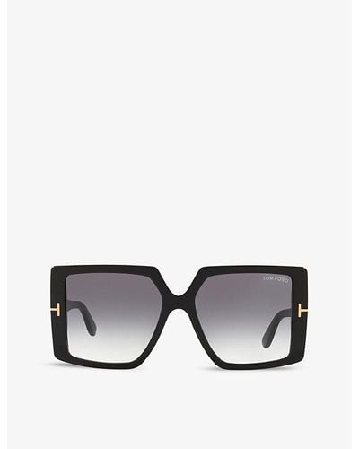Tom Ford Ft0790 Quinn Square-frame Acetate Sunglasses - Black