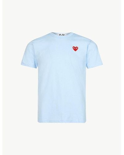 COMME DES GARÇONS PLAY Heart Cotton-jersey T-shirt X - Blue