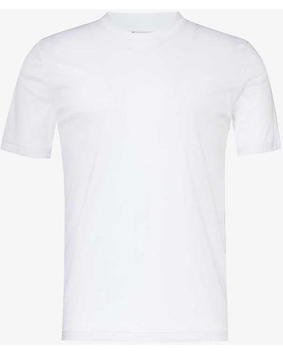 Zimmerli of Switzerland Crewneck Cotton-jersey T-shirt Xx - White