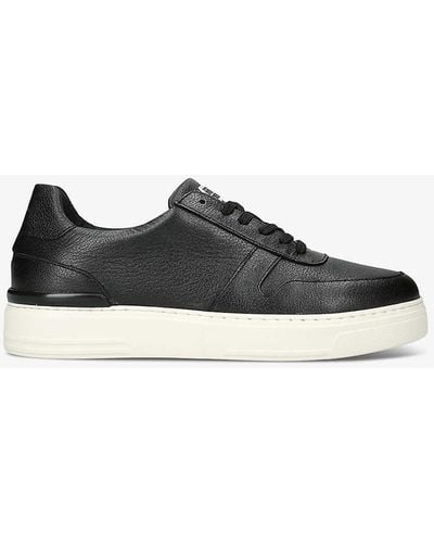 Duke & Dexter Ritchie Hand-stitched Leather Low-top Trainers - Black