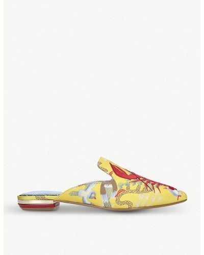 Kurt Geiger Otter Lobster-embroidered Mules - Yellow