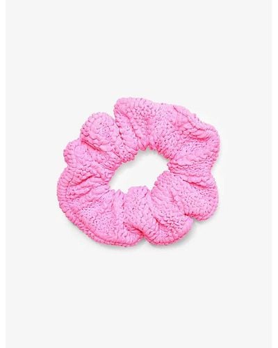 Hunza G Ruched Stretch-woven Scrunchie - Pink