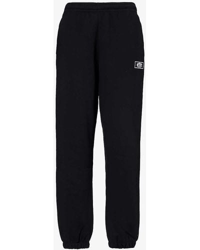ROTATE SUNDAY Branded-embroidery Elasticated-waistband Organic-cotton jogging Bottoms - Black