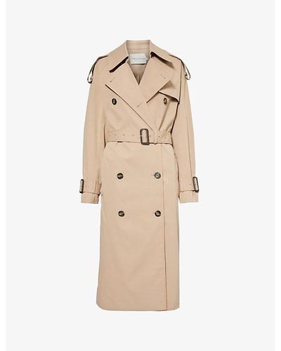 Camilla & Marc Evans Double-breasted Recycled-polyester Trench Coat - Natural