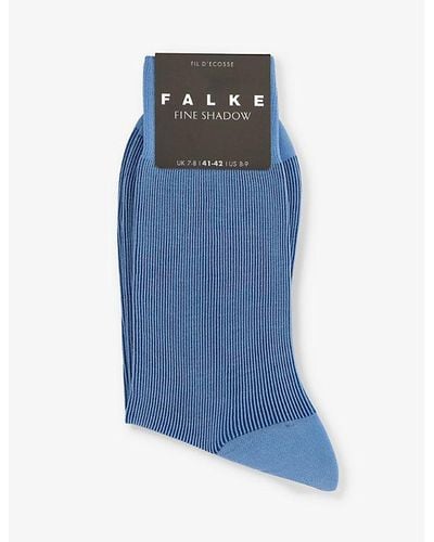 FALKE Shadow Crew-length Cotton-blend Socks - Blue
