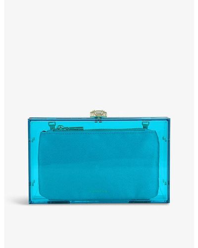 Carvela Kurt Geiger Juicy C-clasp Perspex Clutch Bag - Blue