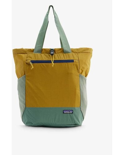 Patagonia Ultra Light Logo-patch Recycled-nylon Tote Bag - Yellow