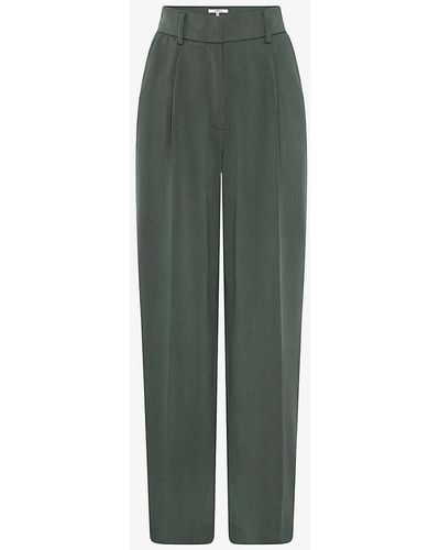 OMNES Cumin High-rise Relaxed-fit Stretch-woven Trousers - Green