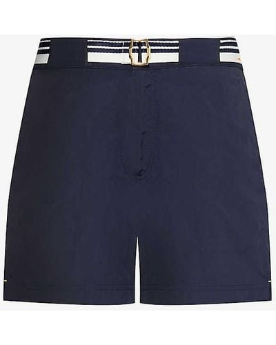Orlebar Brown Bulldog Striped-belt Swim Shorts - Blue