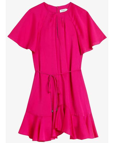 Ted Baker Elsieee Cut-out Stretch-woven Mini Dress - Pink
