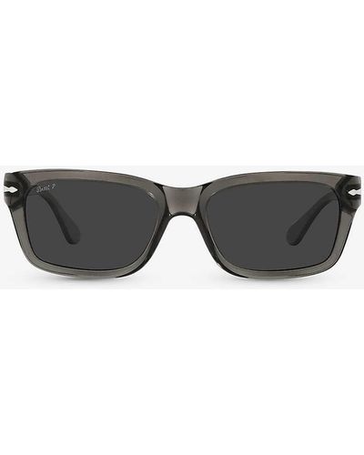 Persol Po3301s Rectangle-frame Acetate Sunglasses - Grey