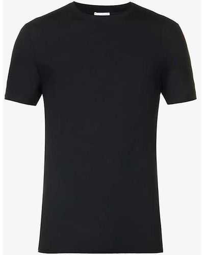Zimmerli of Switzerland Pureness Crew-neck Stretch-modal T-shirt - Black